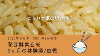 発芽酵素玄米６カ月の体験談/感想